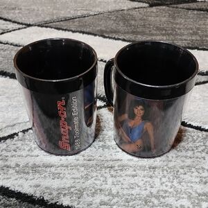 1988 SNAP-ON TOOLMATE EDITION DAWN PIN-UP STYLE PLASTIC THERMO SERV. MUG BUNDLE